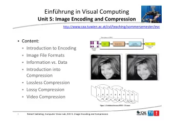 Einfhrung in Visual Computing Unit 5: Image Encoding and Compression http://