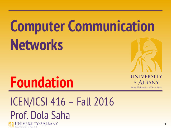 computer communication networks foundation