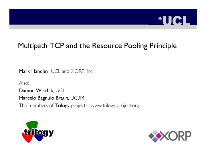 multipath tcp and the resource pooling principle