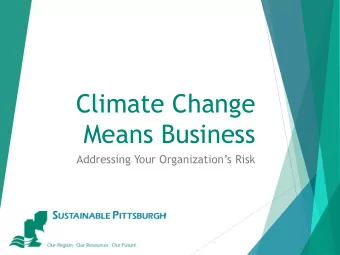 Means Business  Addressing Your Organizations Risk  Assessing  Climate Risk at  Your Business