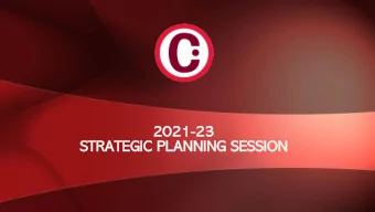 2021  2021-23  23  STRATEGIC PLANNING SESSION  AGENDA  Introduction  Overview  Breakout