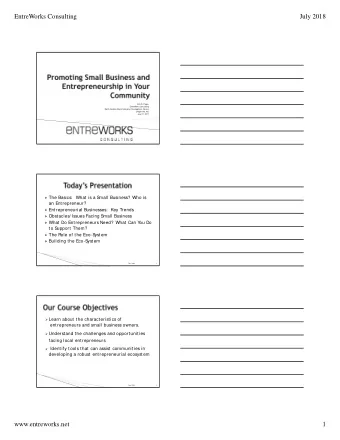 EntreWorks Consulting  July 2018  Erik R. Pages  EntreWorks Consulting  North Carolina Basic