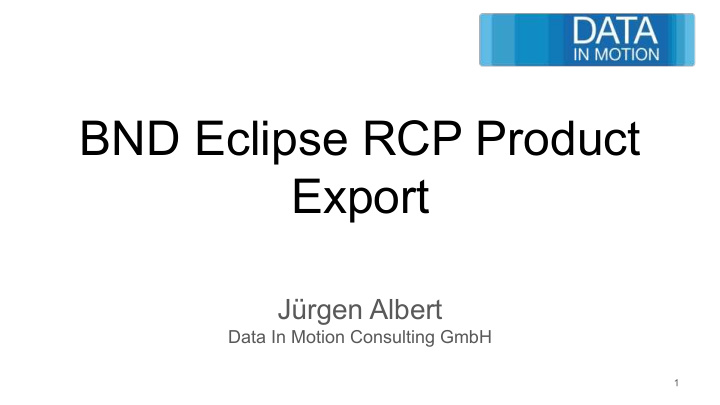 bnd eclipse rcp product export