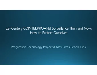How to Ask a Question  Click  Here  Type  Here  Agenda  Intro:  Surveillance is Nothing New