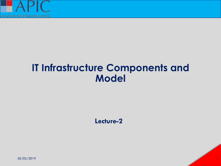 it infrastructure components and model