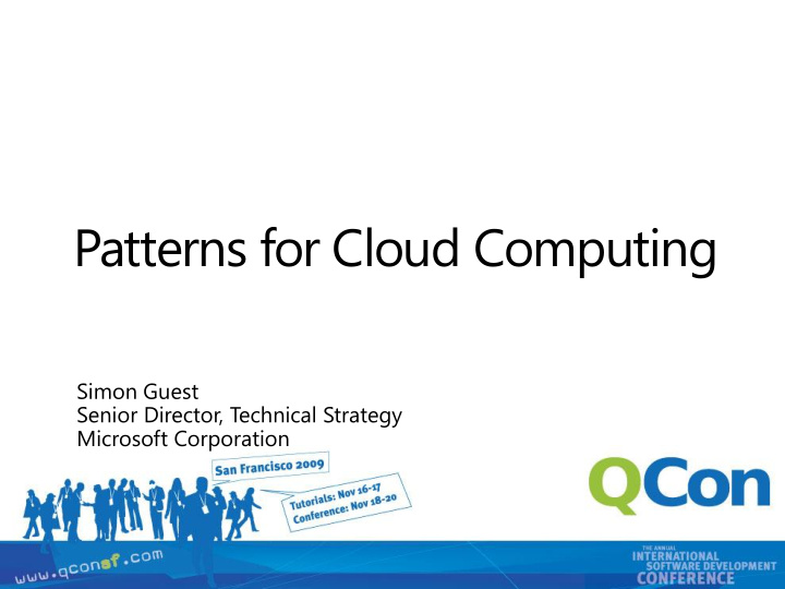 patterns for cloud computing