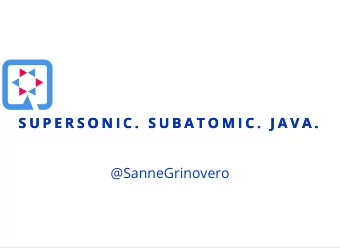 S U P E R S O N I C .  S U B A T O M I C .  J A V A .  S U P E R S O N I C .  S U B A T O M I C .