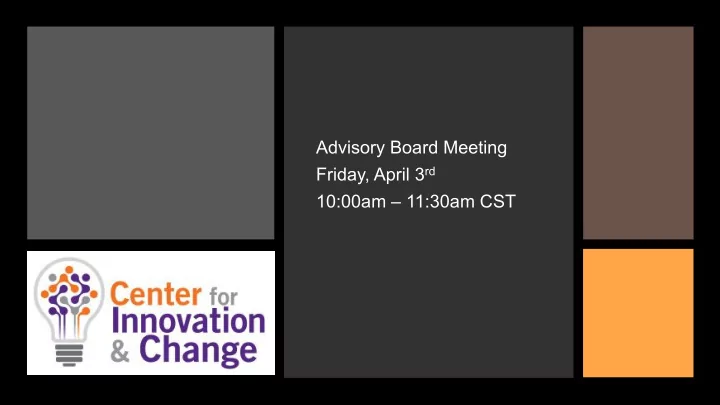 advisory board meeting