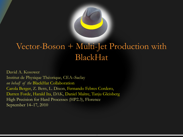 vector boson multi jet production with blackhat