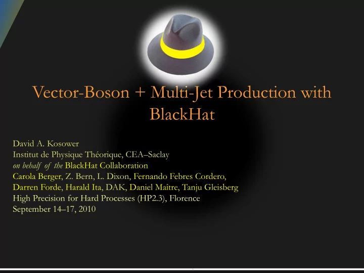 vector boson multi jet production with blackhat