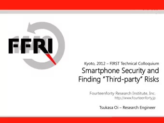 Finding Third - party Risks  Fourteenforty Research Institute, Inc.