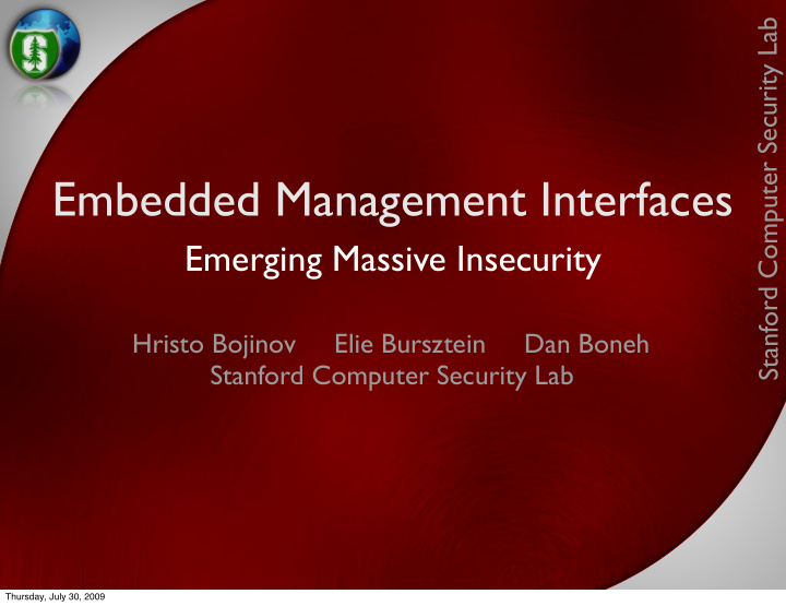 embedded management interfaces