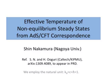 Effective Temperature of  Non-equilibrium Steady States  from AdS/CFT Correspondence  Shin Nakamura