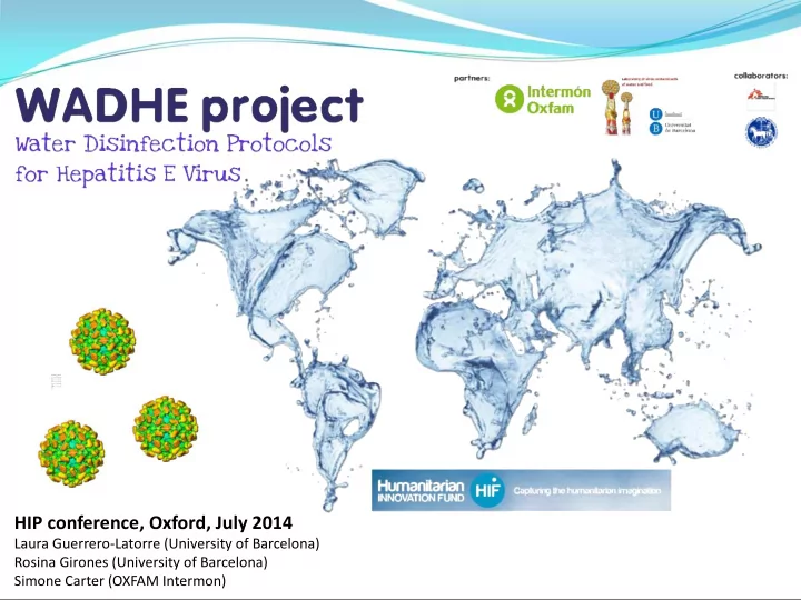 hip conference oxford july 2014