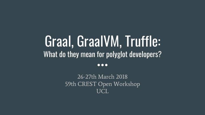 graal graalvm truffle