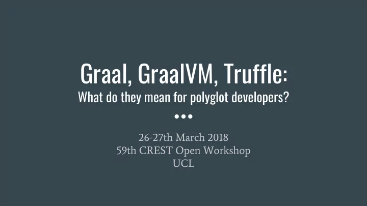 graal graalvm truffle