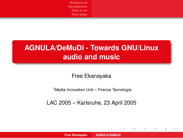 agnula demudi towards gnu linux audio and music