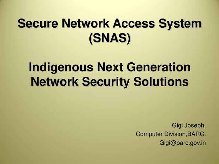 secure network access system