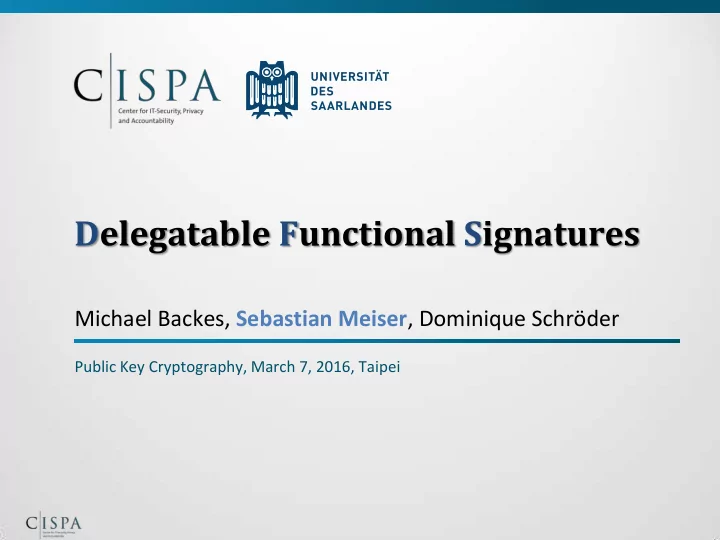 delegatable functional signatures