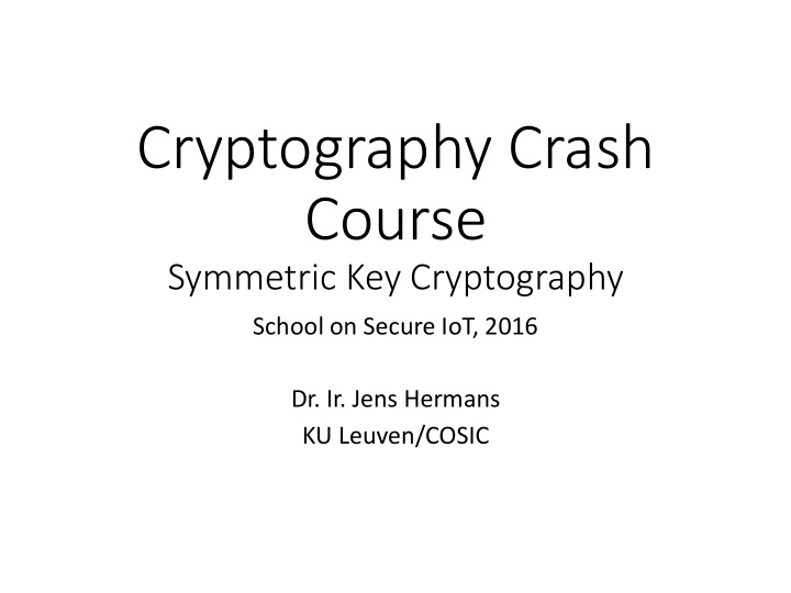 cryptography crash