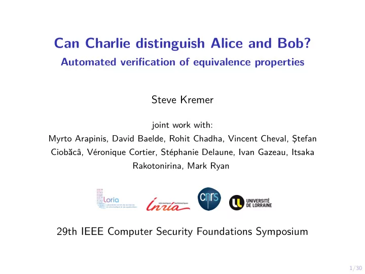 can charlie distinguish alice and bob