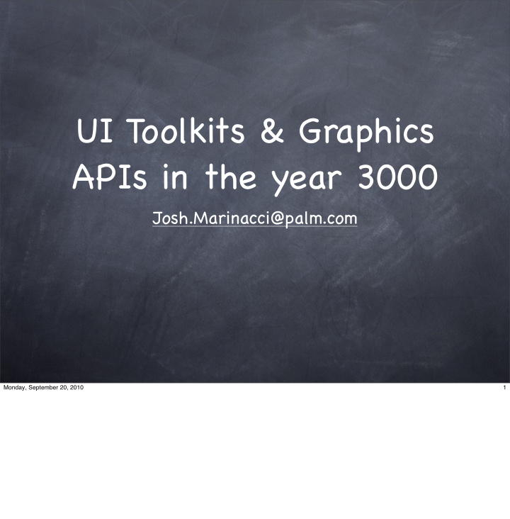 ui toolkits graphics apis in the year 3000