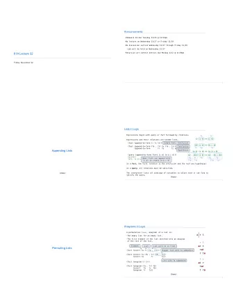 61A Lecture 32  Friday, November 22  2  Lists in Logic Expressions begin with query or fact