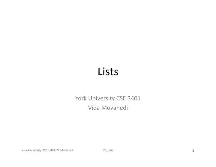 lists lists