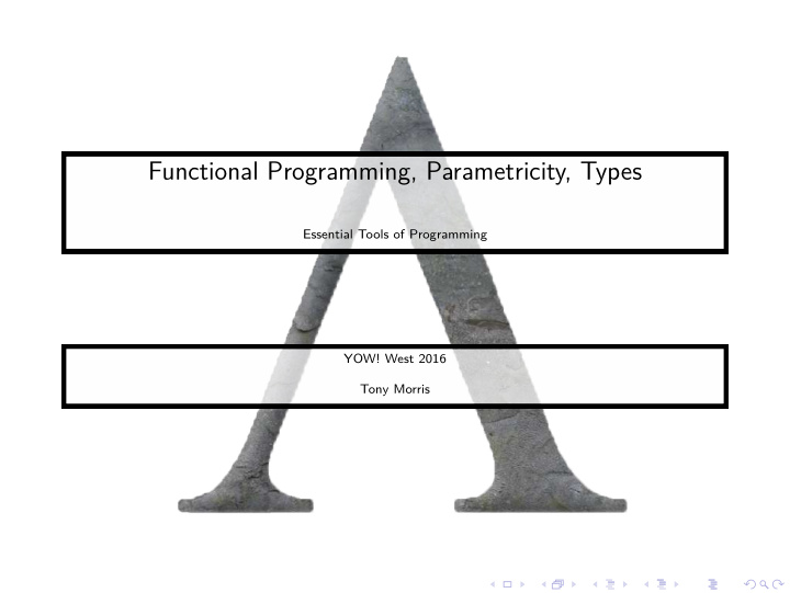 functional programming parametricity types