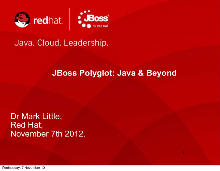 jboss polyglot java beyond dr mark little red hat