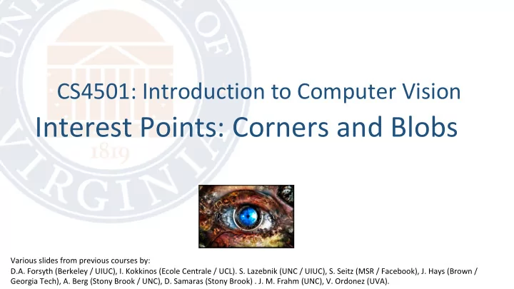 interest points corners and blobs