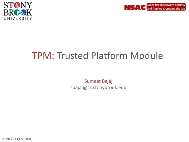 tpm trusted platform module
