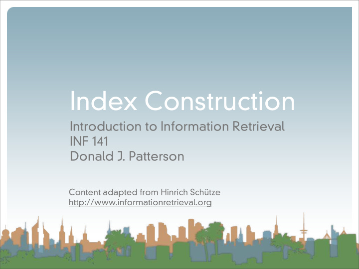 index construction