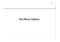 b b block ciphers