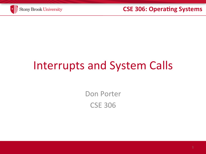 interrupts and system calls