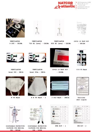 VENTILATOR VENTILATOR VENTILATOR  COVID 19 TEST KIT Y-30T - CHINA 725 BI level - CHINA 830 BI level