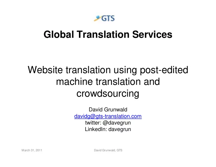 global translation services website translation using
