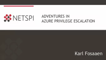 Karl Fosaaen  WHO AM I  Karl Fosaaen  Pen Tester  Password Cracker  Social Engineer