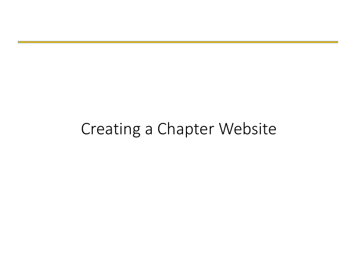 creating a chapter website gwendolyn bradley
