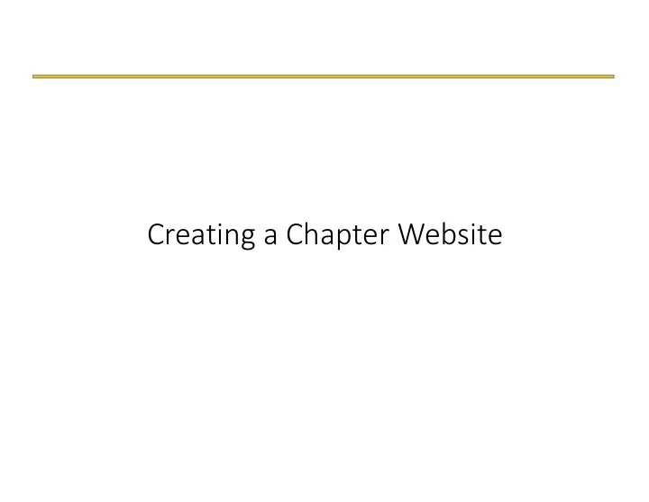 creating a chapter website gwendolyn bradley
