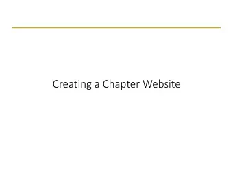 Creating a Chapter Website Gwendolyn Bradley AAUP Director of External  Relations Leonore Fleming