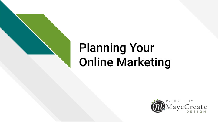 planning your online marketing