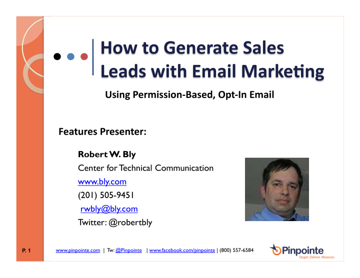 using permission based opt in email features presenter