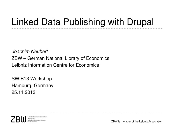linked data publishing with drupal