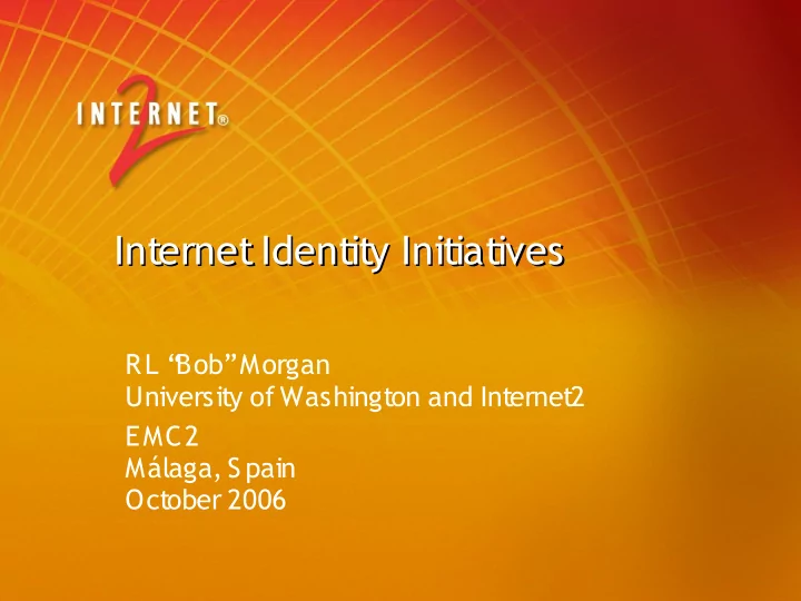 internet identity initiatives internet identity