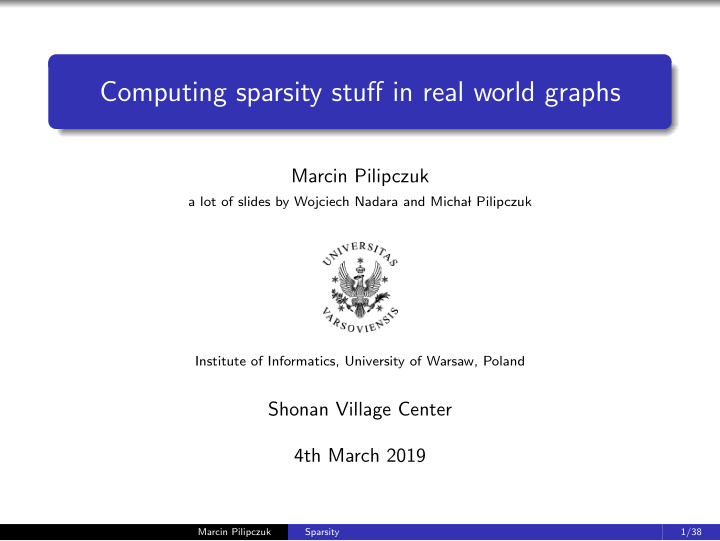 computing sparsity stuff in real world graphs