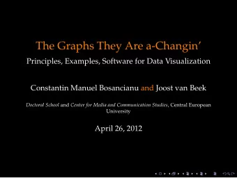 The Graphs They Are a-Changin  Principles, Examples, Software for Data Visualization  Constantin