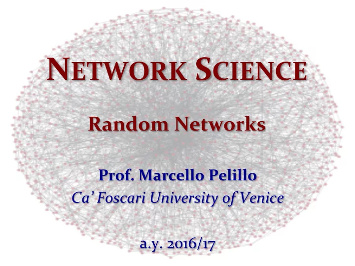 n etwork s cience