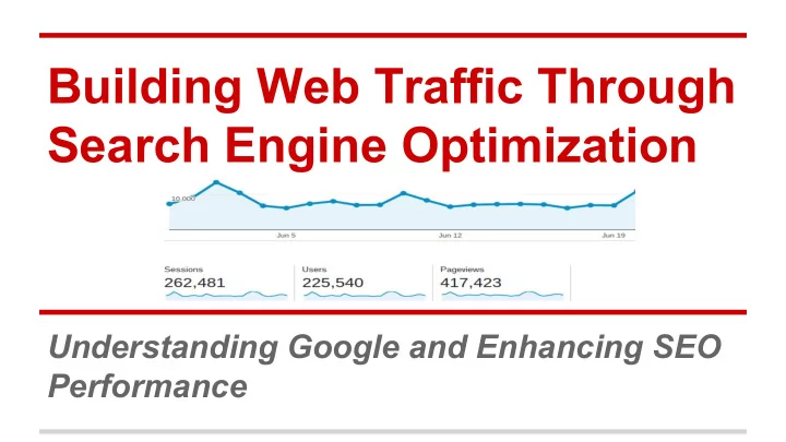 building web traffic through search engine optimization
