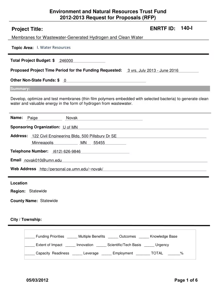 environment and natural resources trust fund 2012 2013